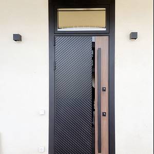 Остекленная современная дверь